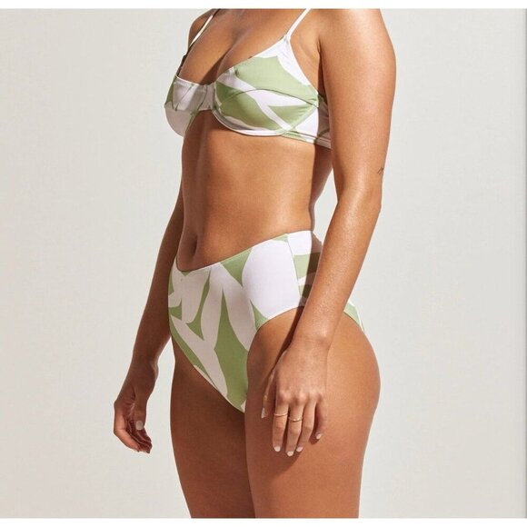 NWT Poolside Paradiso Palm Islander Hi Waist Swim Bottom Size Large 12 - Picture 2 of 8